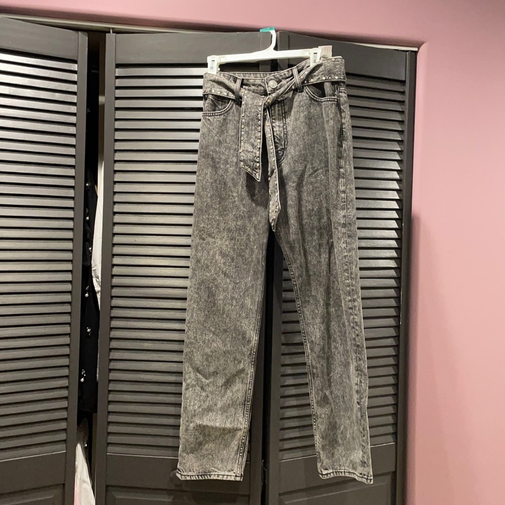 SANDRO JEANS GREY WASHED SIZE 38!